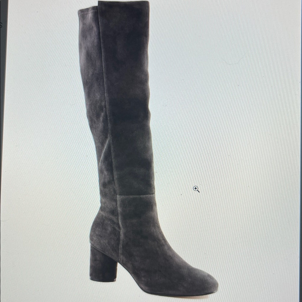 Stuart Weitzman Eloise Asphalt Suede Heeled Boots - Picture 4 of 15